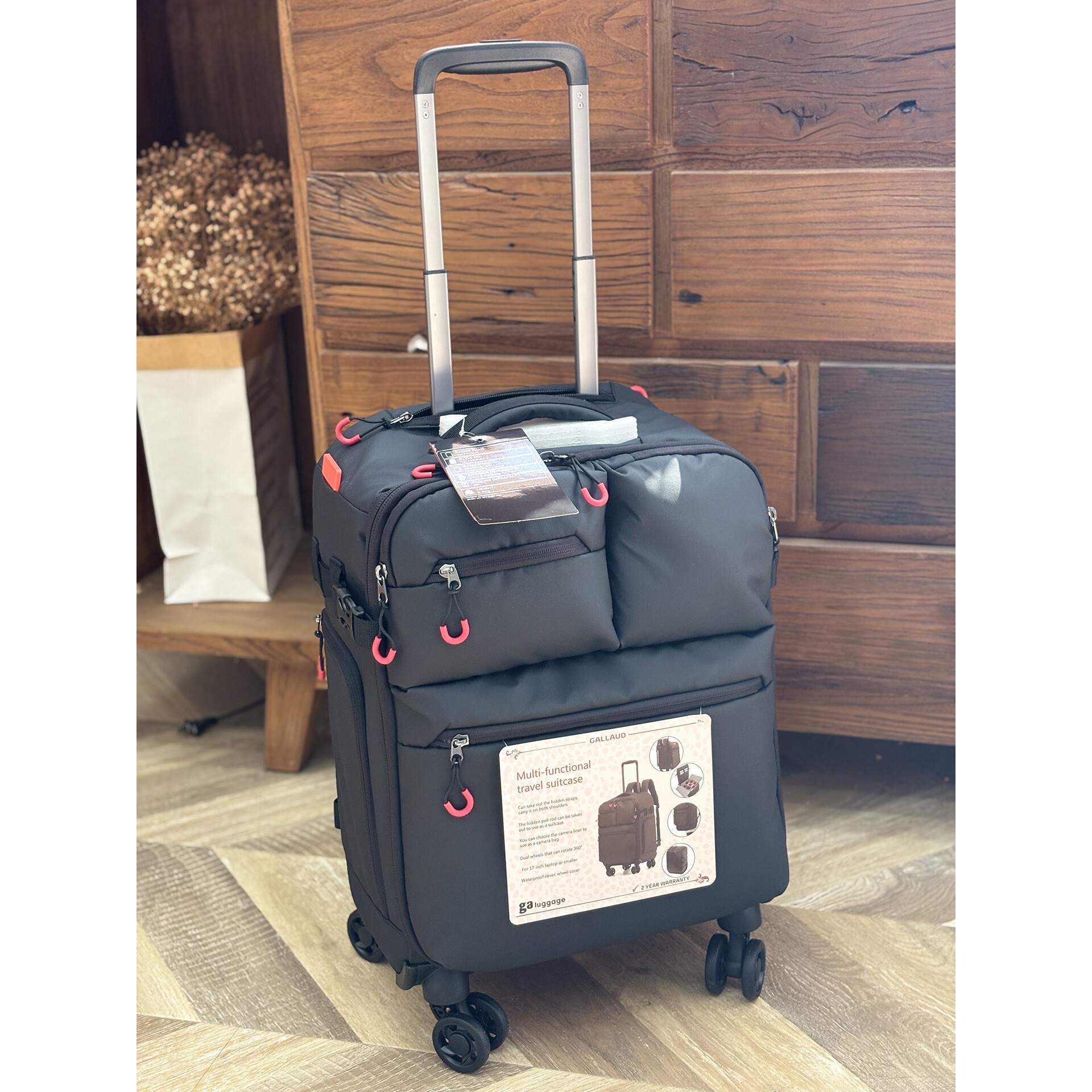 德国进口多功能可背18登机拉杆箱专业摄影相机大容量双肩包旅行箱