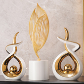 现代轻奢高档酒柜电视柜玄关风生水起客厅旺宅摆件装 饰品家居好物