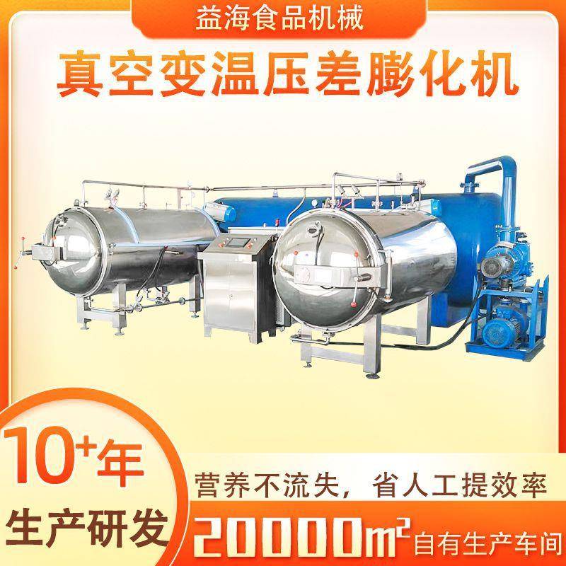 果蔬脆片压差膨化干燥机苹果变温压差膨化机非油炸脆枣加工设备
