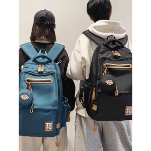 8090减负护脊书包初中生中学生男生高中生背包男大容量女双肩包