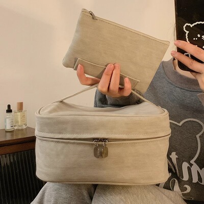日本优选化妆包女便携大容量新款高级感护肤品收纳袋ins风洗漱包