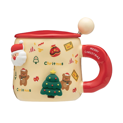圣诞节马克杯陶瓷创意女生