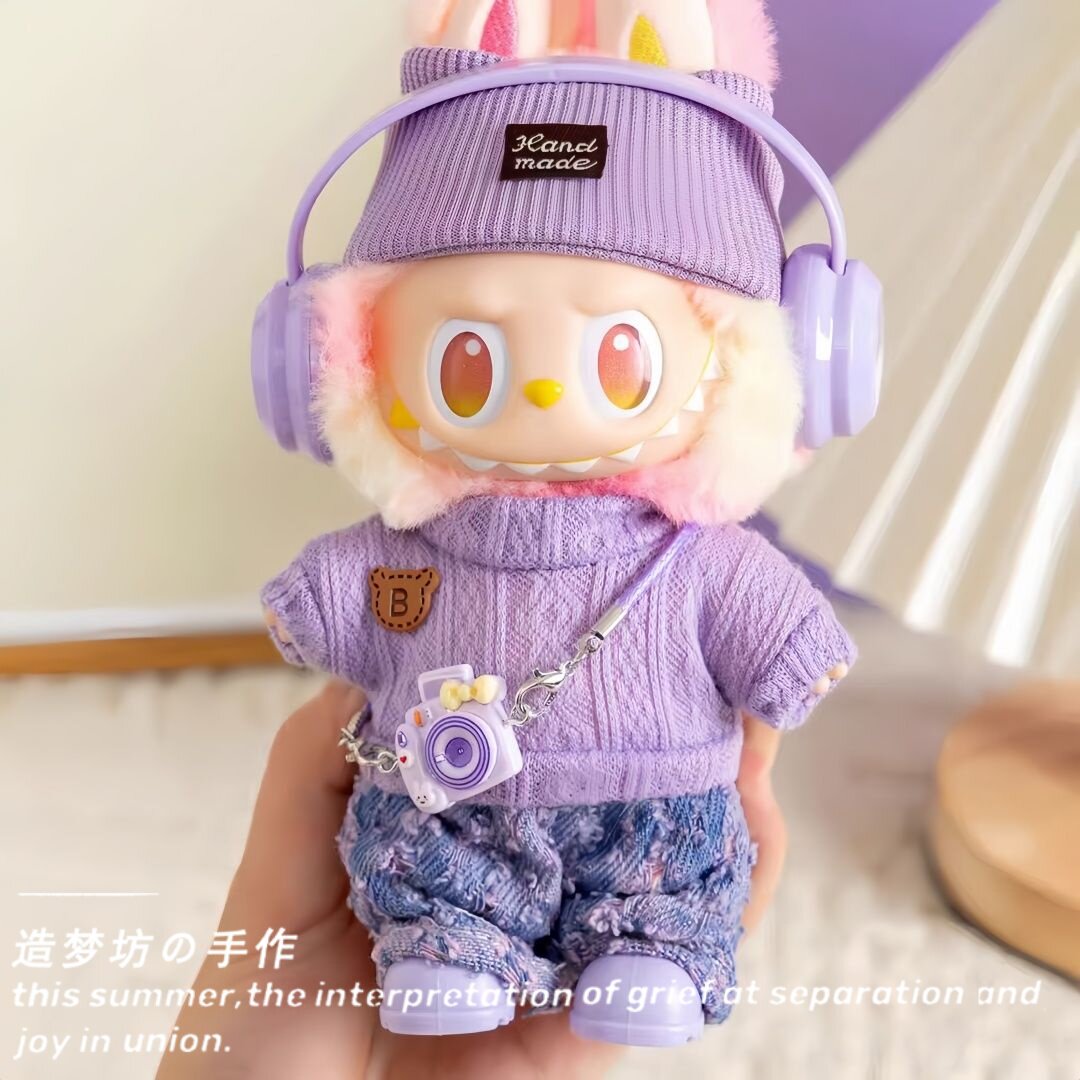 泡泡玛特labubu娃衣第三代前方高能幸运拉布布忠诚毛绒公仔衣服图片