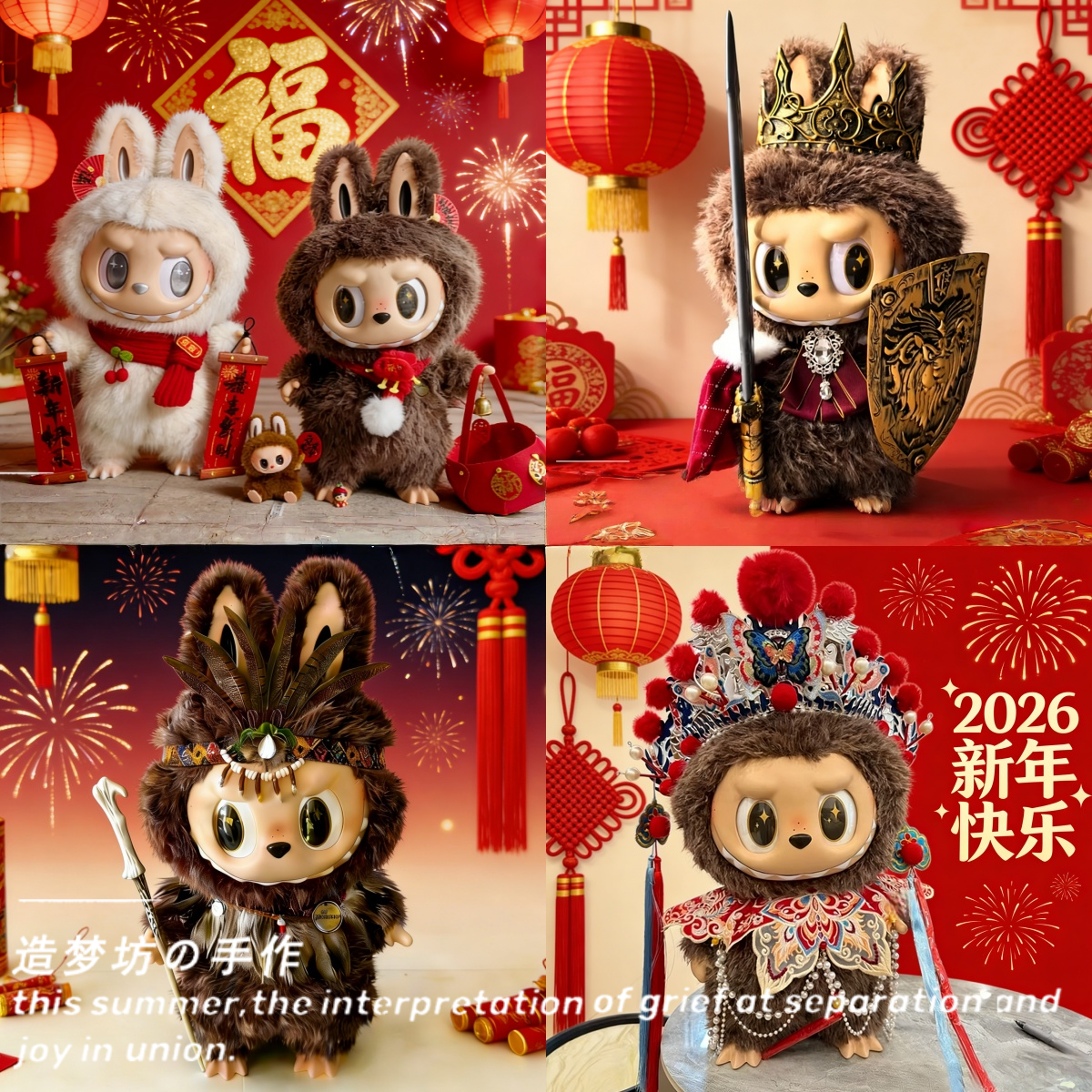 泡泡玛特大天使衣服过年58cm拉布布大娃zimomo大首领娃衣新年配饰,模玩/动漫/周边/娃圈三坑/桌游,棉花娃娃/毛绒玩具娃衣,淘宝优惠券,粉丝福利购,淘宝优惠卷