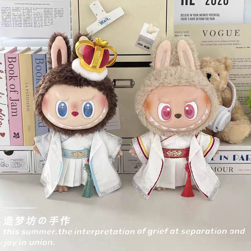 国王labubu公仔衣服38cm拉布布娃衣mokoko套装大夏日中号服饰套装