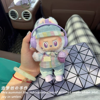 labubu多巴胺希望娃衣幸运三代拉布布衣服前方高能布拉拉套装背带