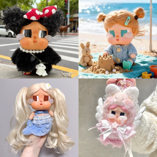 泡泡玛特新款哭娃衣服crybaby娃娃冬装搪胶挂件娃衣度假系列娃衣