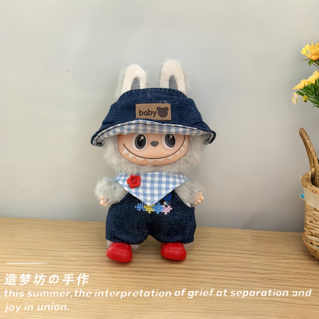 泡泡玛特labubu拉布布公仔4代娃衣mini帽子四代衣服迷你心底密码图片