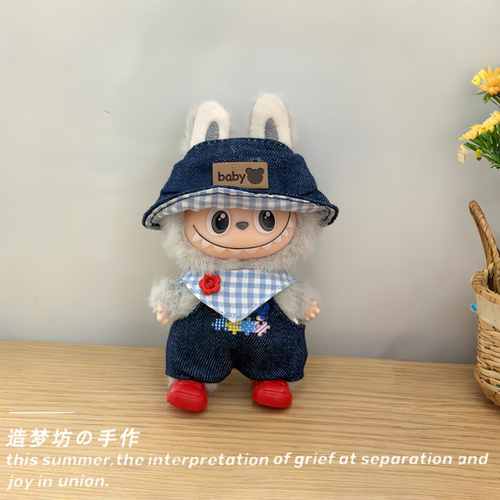 泡泡玛特labubu拉布布公仔4代娃衣mini帽子四代衣服迷你心底密码