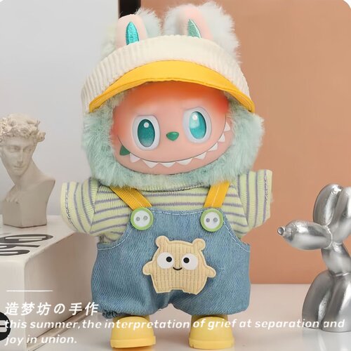 泡泡玛特拉布布平静娃衣labubu希望衣服前方高能17cm毛绒公仔挂件