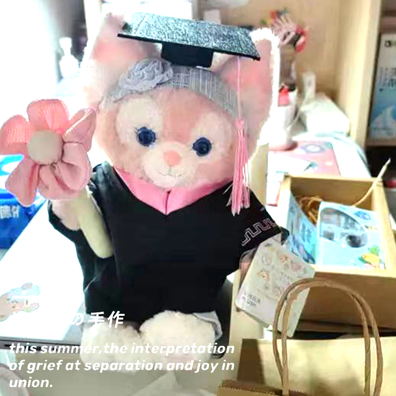 毕业公仔毕业袍娃娃玩偶学士服博士硕士服熊毕业熊娃衣幼稚园礼物