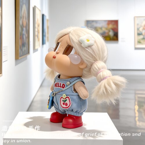 泡泡玛特crybaby搪胶娃衣沙滩小憩娃衣夏天哭娃挂件衣服服装替换