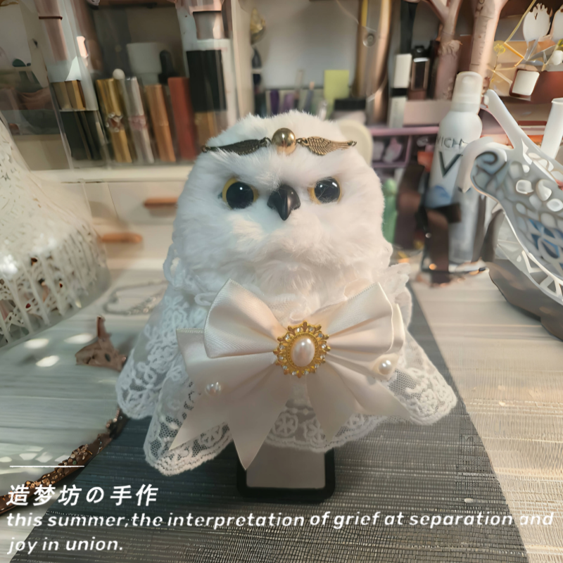 环球影城猫头鹰娃衣海德薇衣服配头饰哈利波特着替娃衣裙子蝴蝶结