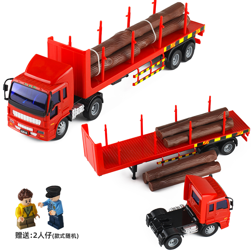 大号加长半挂卡车木头运输车