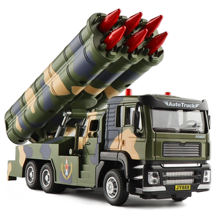 合金东风21核导弹火箭炮运输车发射车军事汽车模型男孩儿童玩具车