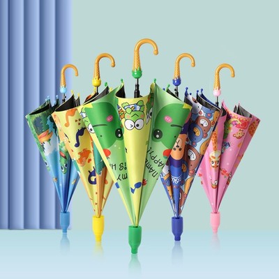 小学生雨伞上学专用男孩小朋友款儿童一年级折叠圆角轻便安全长柄