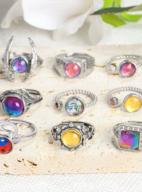 天然M铁镍铁原创设计戒指女戒圈