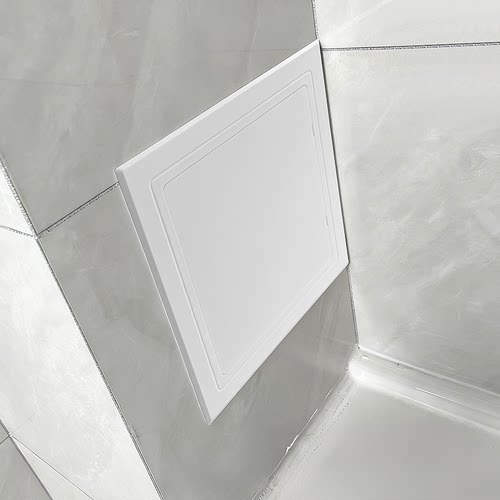 粘贴式检修口卫生间下水管道装饰盖免打孔自粘abs检查口遮挡盖板