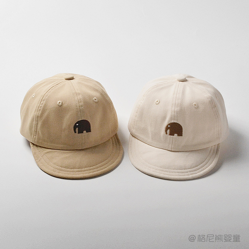刺绣可爱大象软檐鸭舌帽