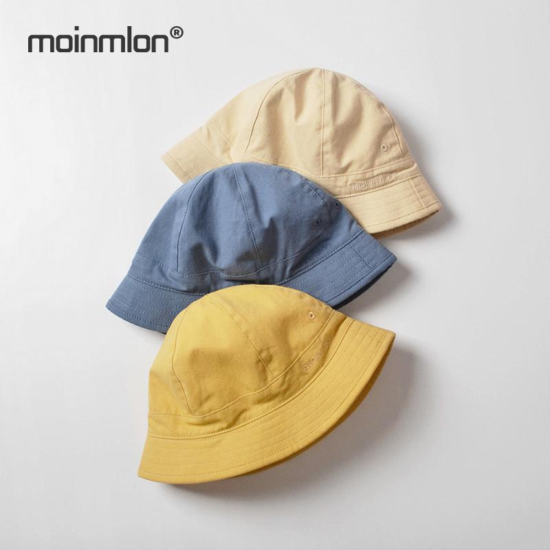 moinmlon亲子春夏秋新品韩版儿童遮阳保暖帽男女宝宝珠帆棉布盆帽