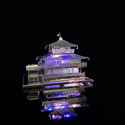 鹿苑金阁寺古建筑金属拼装模型