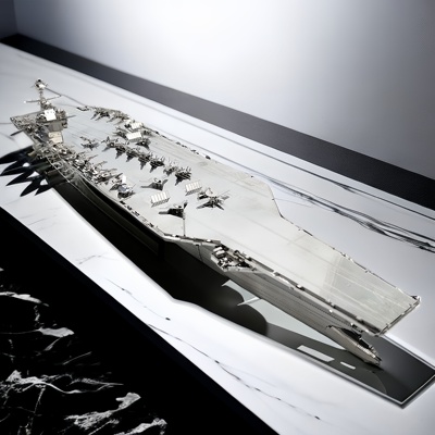 金属战船战列舰驱逐舰模型