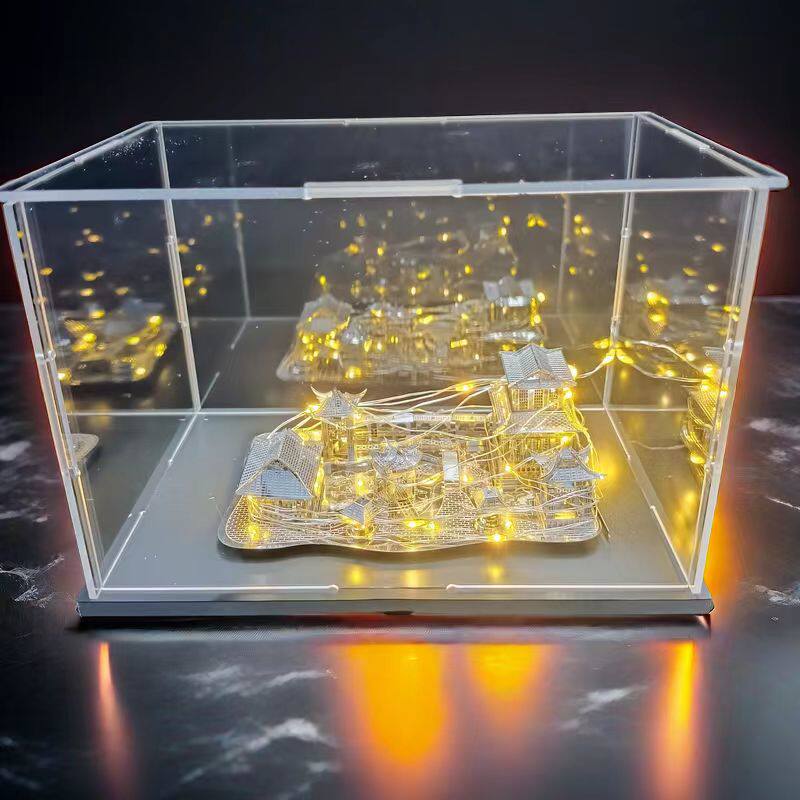 압축을 풀어보세요  합금 새로운 소주 정원 모델 높은 난이도 3D 금속 빌딩 블록 수제 퍼즐 창조적 인 선물