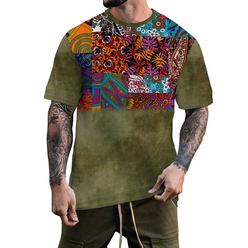 Crewneck Pullover Quick Dry T-Shirt印花圆领套头速干休闲T恤男