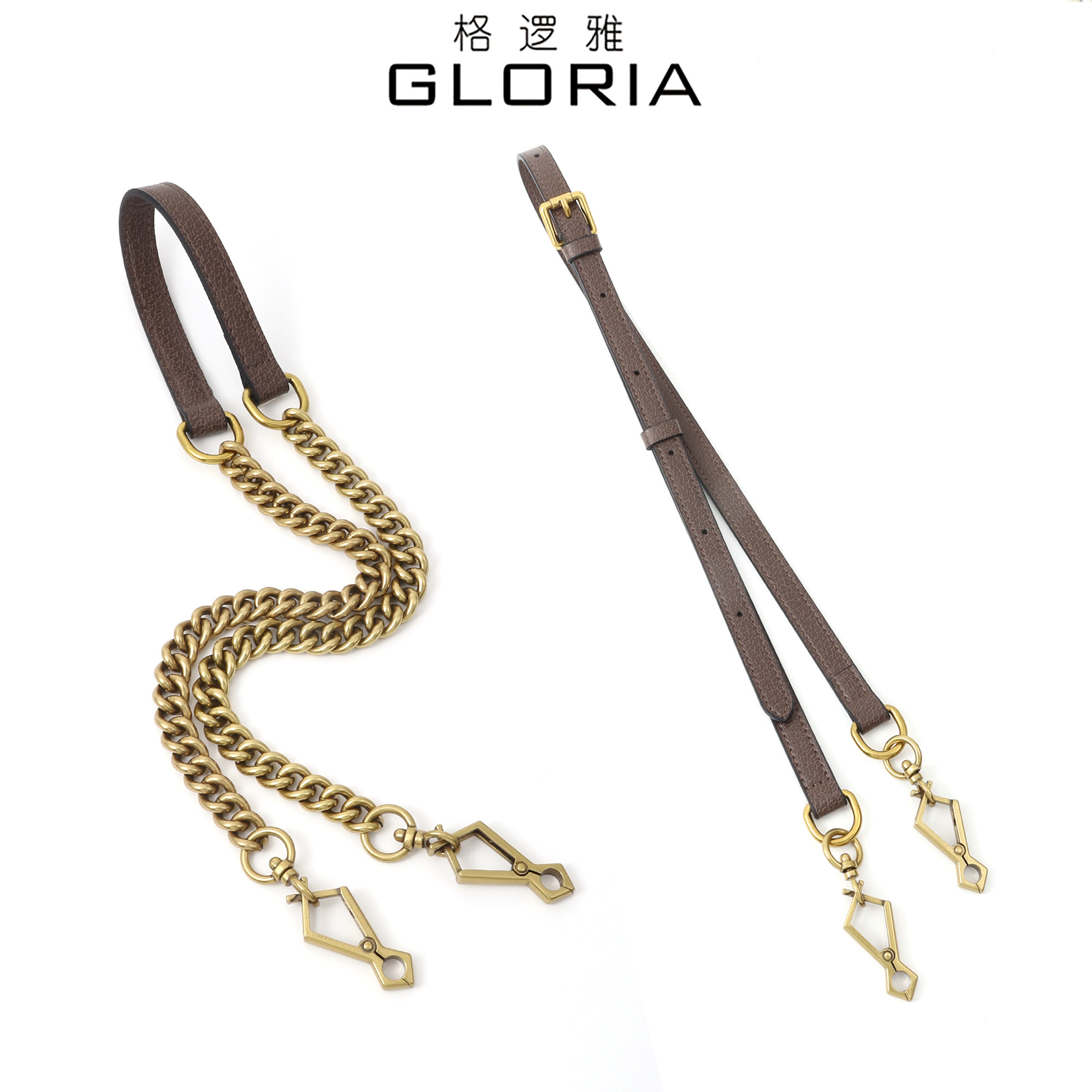 适用ophidia虎头相机包皮肩带链子双GG链条手提包带斜挎替换配件