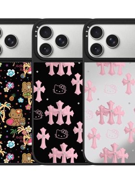 CASETiIFiY联名粉色十字架HelloKitty猫16pro适用iphone17promax苹果15plus手机壳14磁吸13镜面华强北平替潮