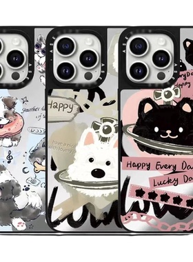 CASETiIFiY新款镜面西高地狗16Pro适用iPhone17ProMax苹果15plus手机壳卡通可爱猫咪14创意13华强北平替潮壳
