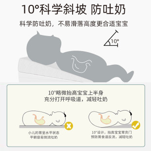 9i9久爱久婴儿斜坡枕头防吐奶斜坡垫儿宝宝喂奶哺乳枕20A001白