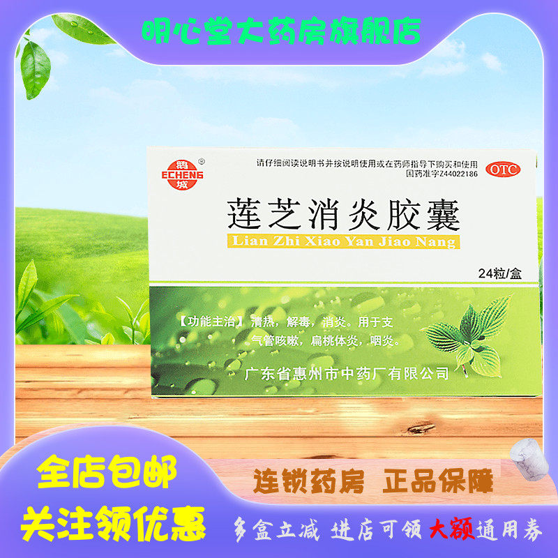 鹅城 莲芝消炎胶囊 24粒/盒