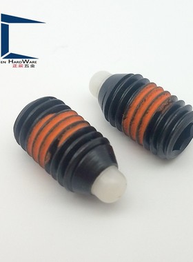 SPRM-N/SPRRS-N3/4/5/6/8/10/12/16尼龙销头短型弹簧柱塞尼龙定位