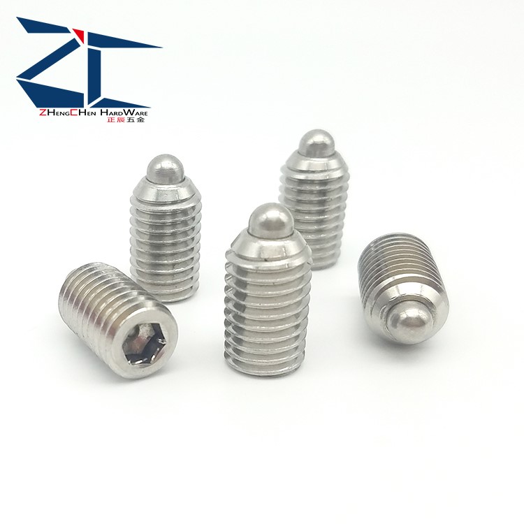 304不锈钢短型弹簧柱塞SPJZ/SPJX3/4/5/6/8/10/12/16顶丝定位锁销