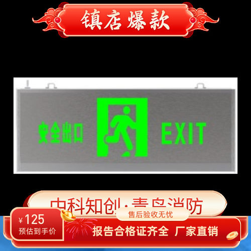 中科知创疏散指示标志大型疏散灯青鸟消防疏散标志600*200灯具36V