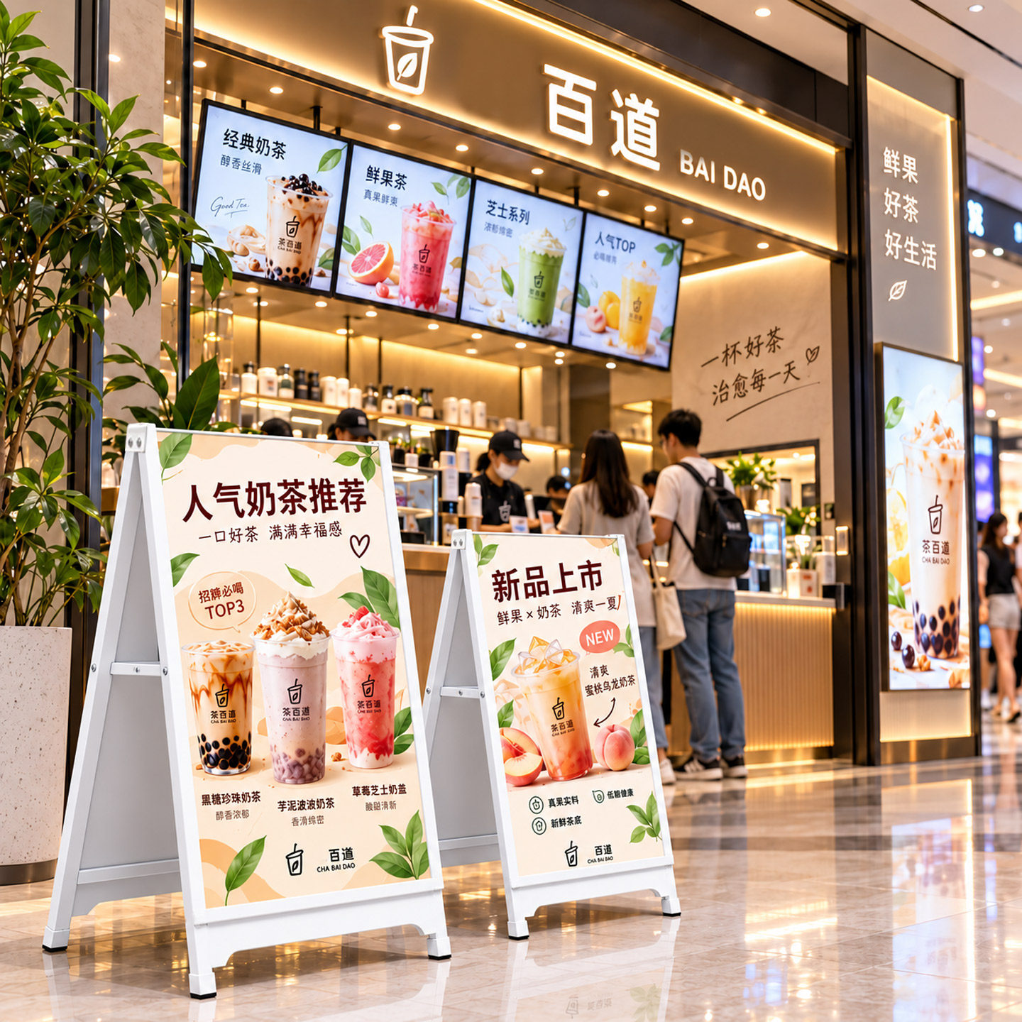 A字架高级落地海报架防风广告牌
