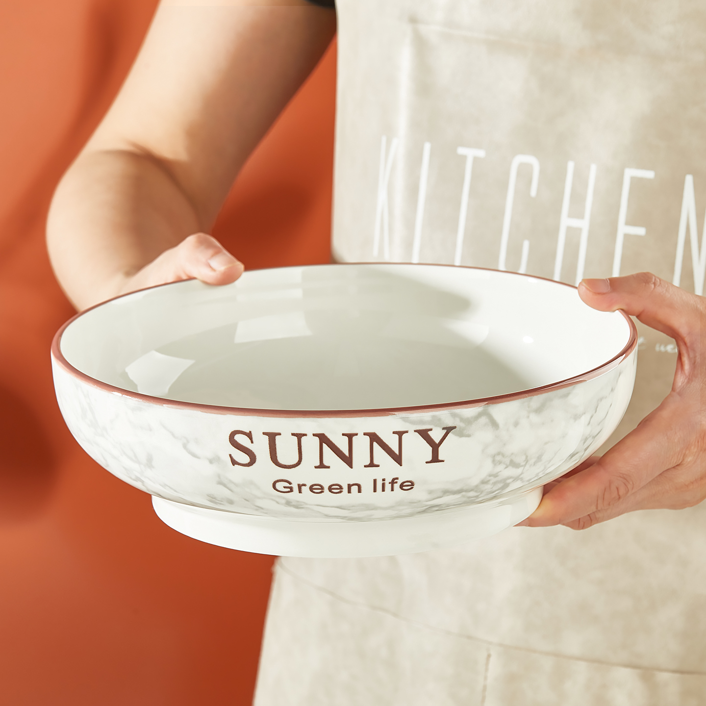 大汤碗家用2025新款高颜值釉中彩陶瓷餐具可微波加厚汤盆酸菜鱼碗