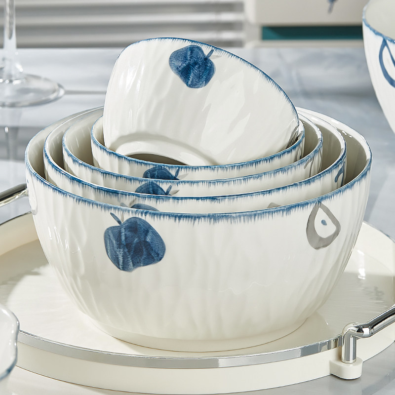 景德镇釉下彩碗单个2025新款特别好看的饭碗汤碗菜盘鱼盘单品自选,餐饮具,碗,淘宝优惠券,粉丝福利购,淘宝优惠卷