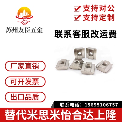 AHN21-206/308/408/4010-M3/M4/M5/M6/M8/M10 铝型材方型滑块螺母