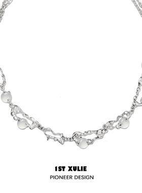 白日梦/1STXULIE原创项链小众设计白玛瑙宝石锁骨链女冷淡风高级