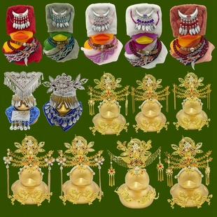 大黄鸭冠子发簪古风汉服头饰流苏步摇盘龙顶花钗配饰品仙气黄金鸭