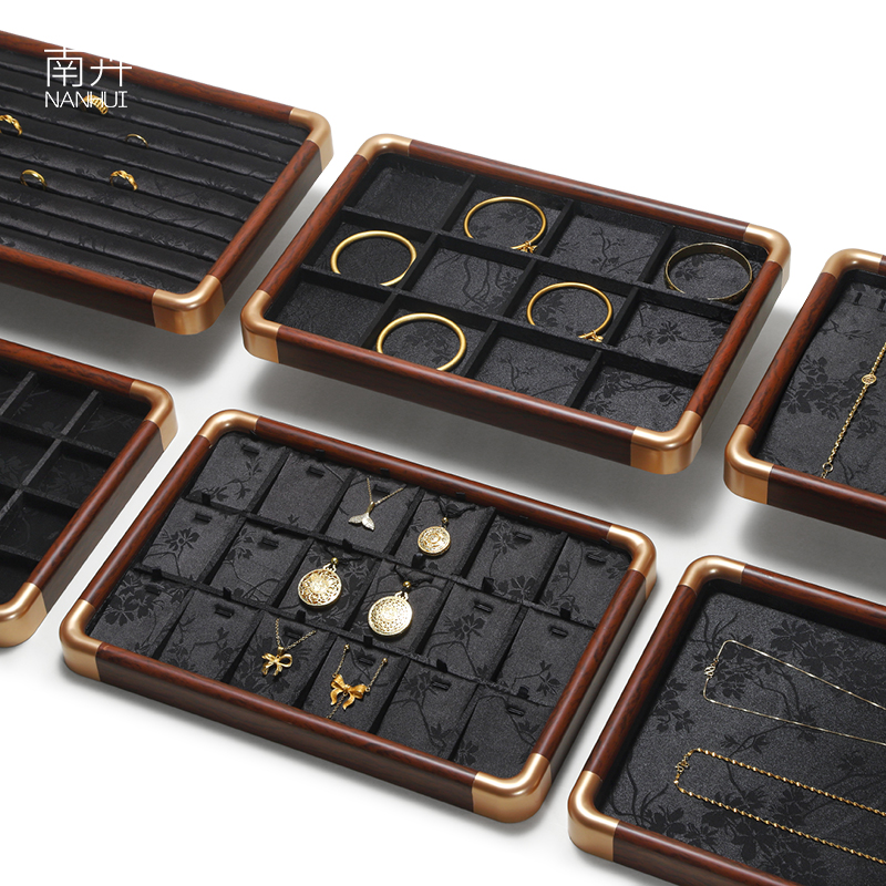 南卉高档实木珠宝首饰展示盘