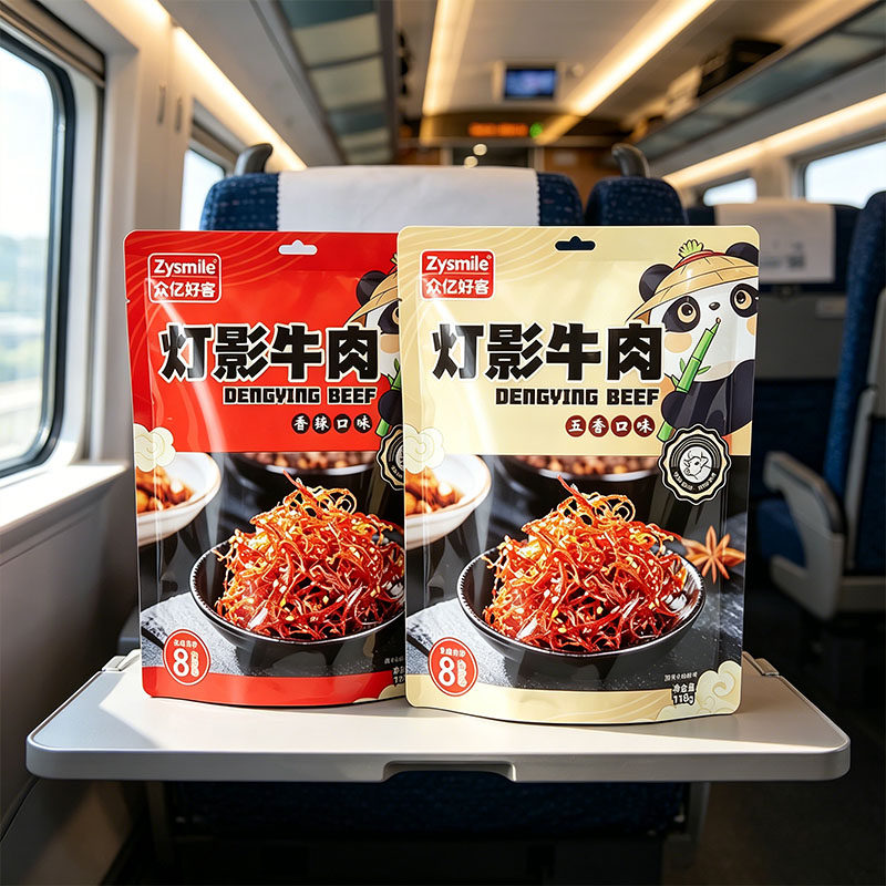 高铁火车同款众亿好客灯影牛肉118g川渝风味牛肉干独立包装小零食