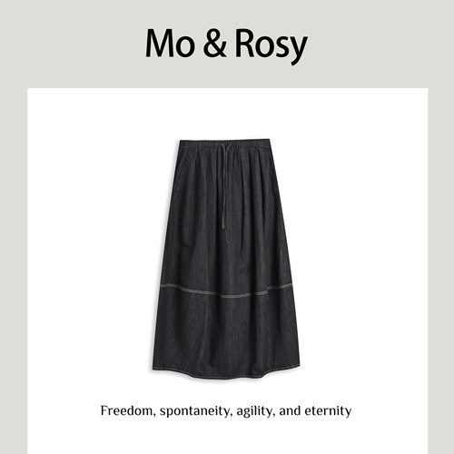 【入驻首秀】MO&ROSY【梦星河】松紧腰抽绳百搭半身裙MR327W102