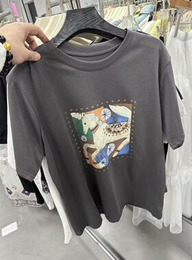 MO&ROSY 【绿野仙踪】圆领百搭印花短袖  MR327J022