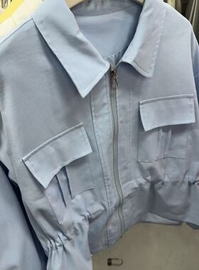 MO&ROSY 【暖飒】个性翻领收腰拉链外套  MR327S111