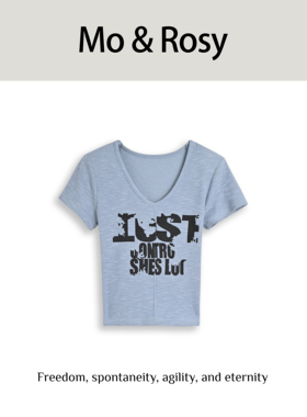 【入驻首秀】MO&ROSY【幻海听风】个性字母针织上衣MR327S065