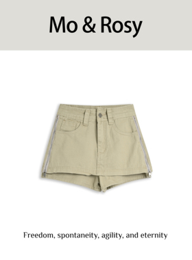 【入驻首秀】MO&ROSY【青岛寻芳】个性百搭拉链裙裤MR327D072