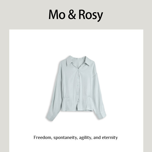 【入驻首秀】MO&ROSY【蓝焰之诗】气质翻领个性衬衫MR327F040